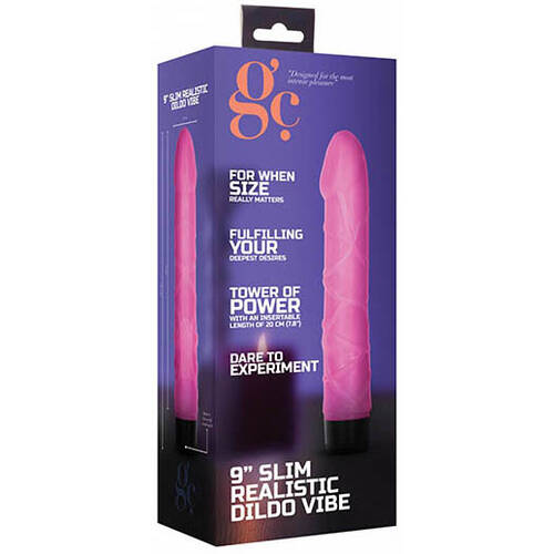 9" Slim Realistic Vibrating Cock