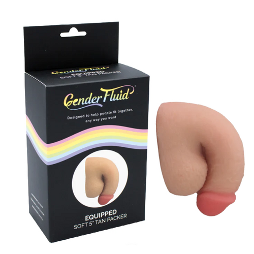 Gender Fluid Equipped Soft Packer 5" Tan