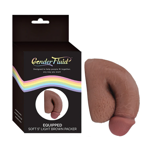 Gender Fluid Equipped Soft Packer 5" Light Brown