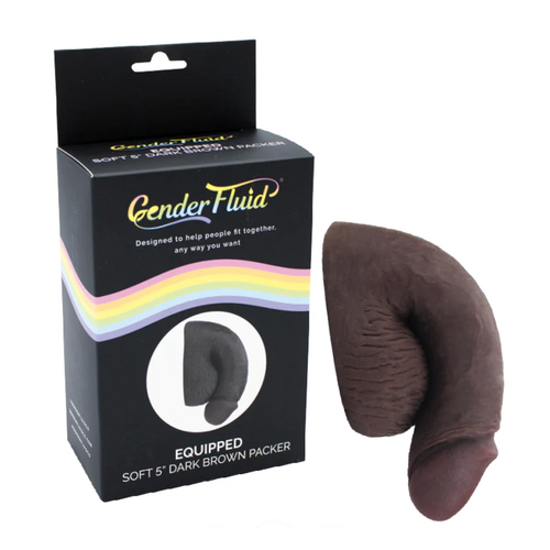 Gender Fluid Equipped Soft Packer 5" Dark Brown