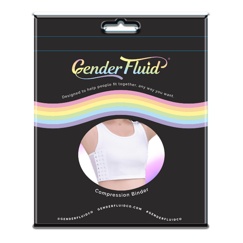 GENDER FLUID CHEST COMPRESSION BINDER WHITE 3XL