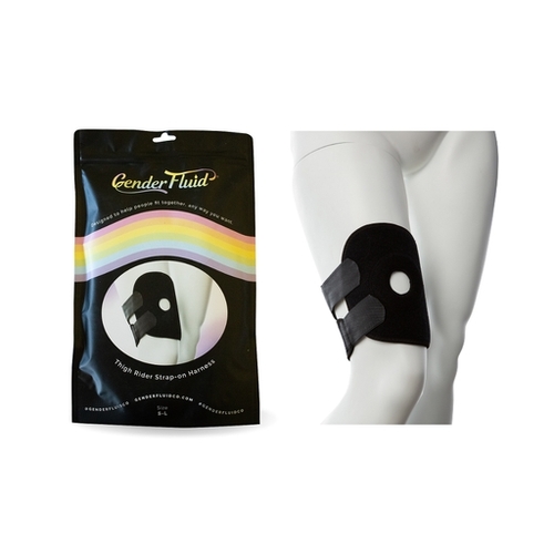 Gender Fluid Thigh Rider Strap-on Harness S-L Black