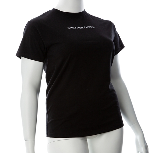 Gender Fluid Pronoun She Tee Shirt Small