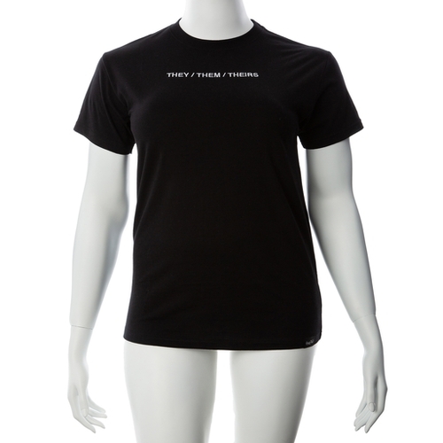 Gender Fluid Pronoun They Tee Shirt Medium Black