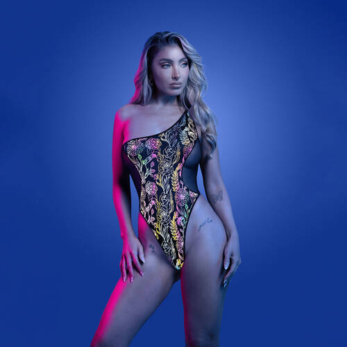 GLOW Luminescent Flash Teddy SM Black Reflective Teddy - S/M Size