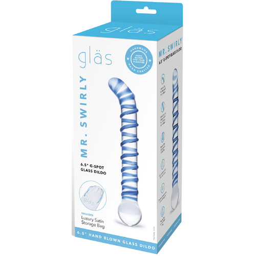 Mr. Swirly 6.5" G Spot Glass Dildo