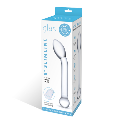 8" Slimline G-Spot Glass Dildo