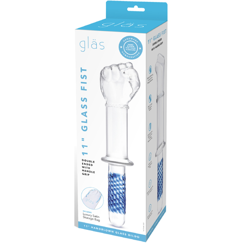 11" Glass Fist Double Ended With Handle Grip