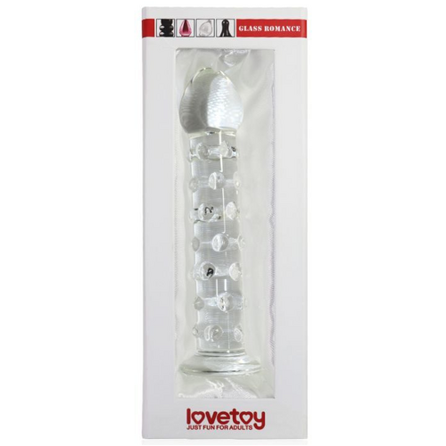 7" Textured Glass Dildo