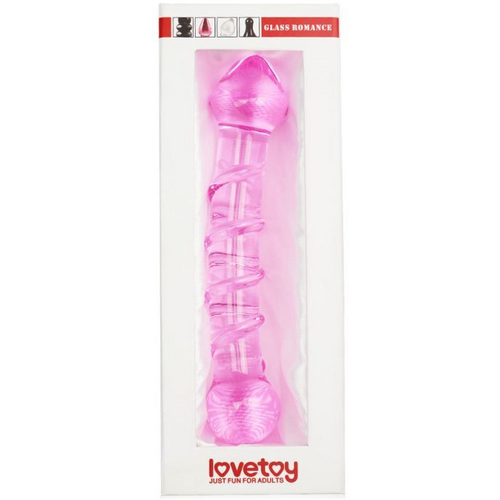 7" Textured Glass Dildo