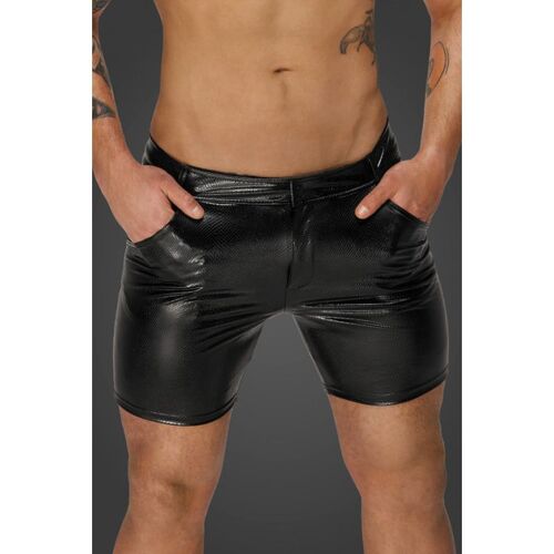 Snake Wetlook Mid Length Shorts with Back Pockets OS