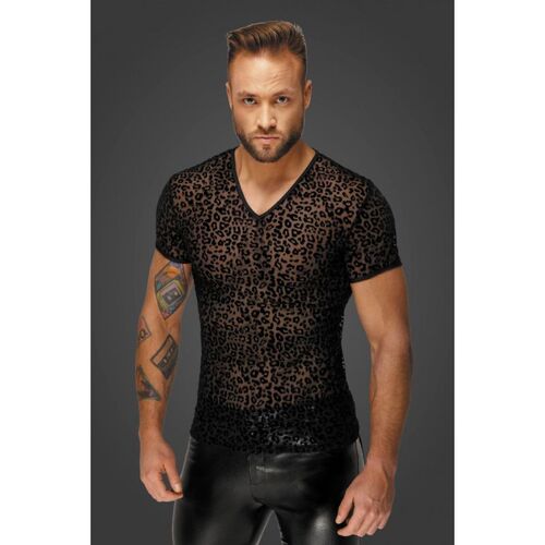 Leopard Flock V-Neck T-Shirt OS