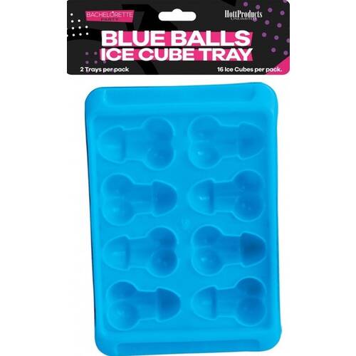 Blue Balls - Penis &amp; Balls Shaped Ice Cube Tray