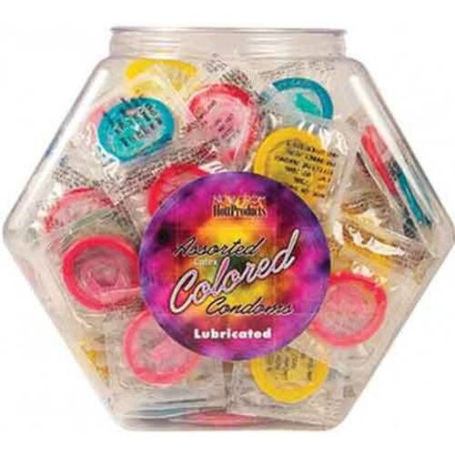 Colored Condoms - (144 X Assorted Bowl)