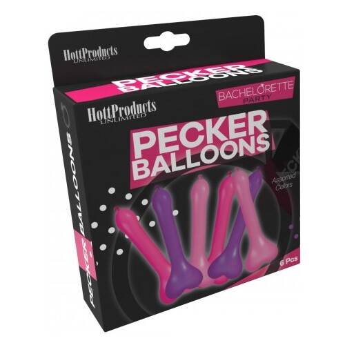 Penis Style Party Balloons x6