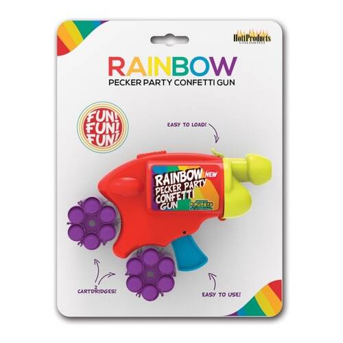 Rainbow Pecker Party Confetti Gun