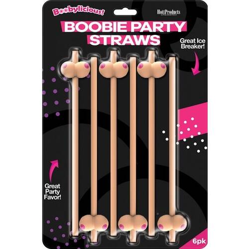 Boobie Party Straws (Flesh)