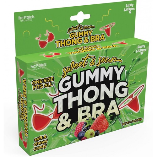 Sweet And Sour Gummy Thong And Bra