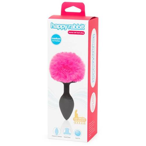 Medium Fluffy Rabbit Tail Plug