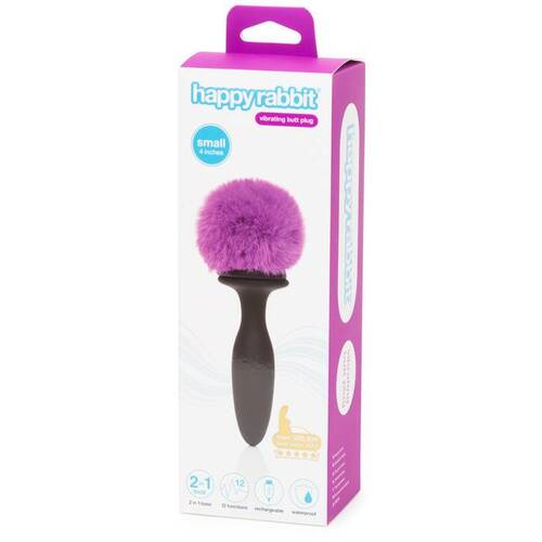 Small Vibrating Rabbit Tail Plug