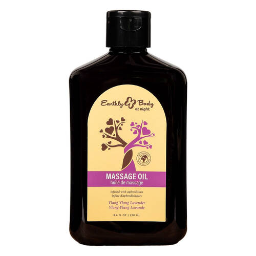 EB Hemp Seed Massage Oil YLANG YLANG LAVENDER - 250 ml Ylang Ylang & Sandalwood Scented Massage Oil - 250 ml Bottle