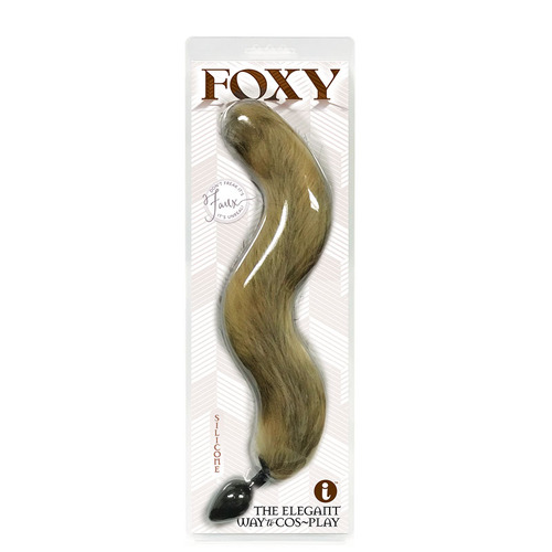 Foxy Fox Tail Silicone Butt Plug Ginger - 46 cm Tail