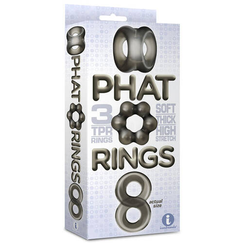 Phat Rings Smoke Cock Rings x3
