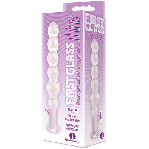 7" Glass Anal Beads