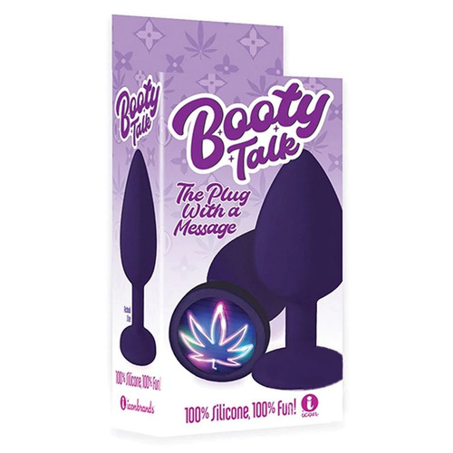 The 9's Booty Talk - Neon Leaf Purple Butt Plug