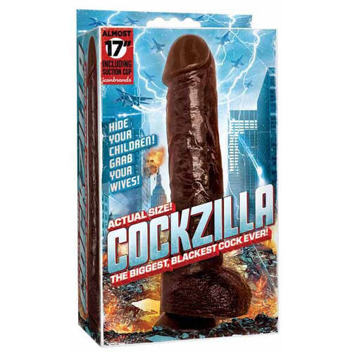 17" Cockzilla Black Cock