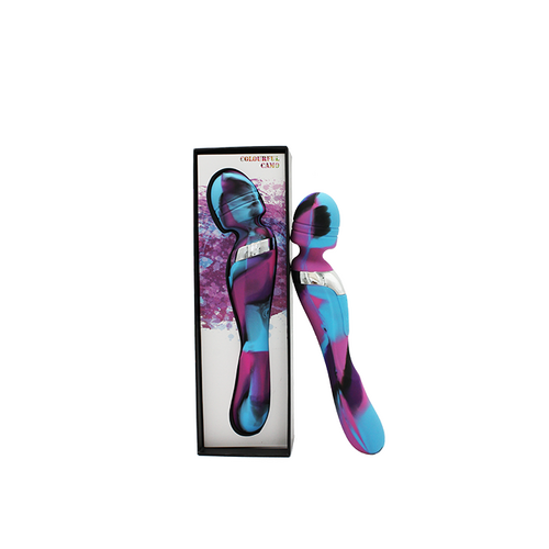 Colourful Camo Beja 2in1 Vibrator Blue