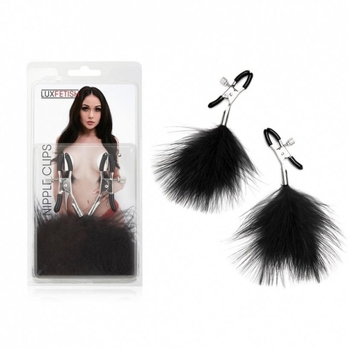 Lux Fetish Feather Nipple Clamps