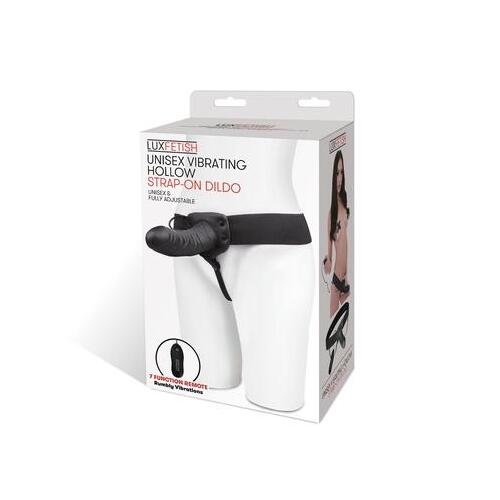 Lux Fetish Unisex Vibrating Hollow Strap On Dildo