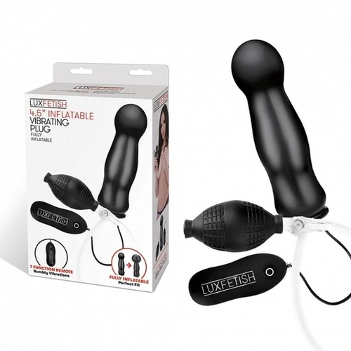 Lux Fetish 4.5" Inflatable Vibrating Plug