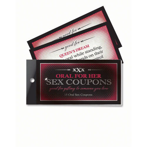 Oral For Her Sex Coupons Set Of 15 Coupons