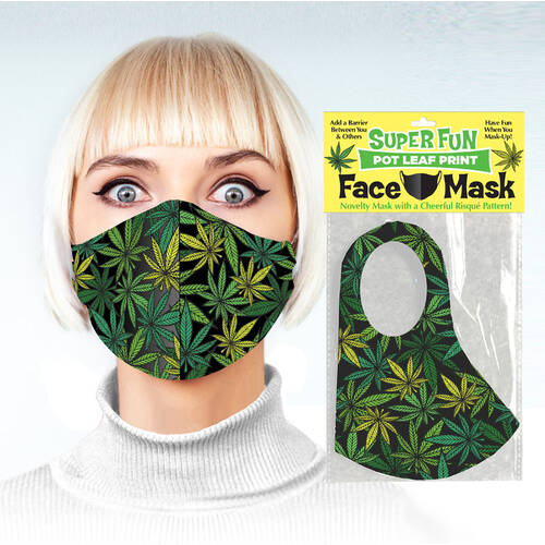 Pot Leaf Novelty Face Mask