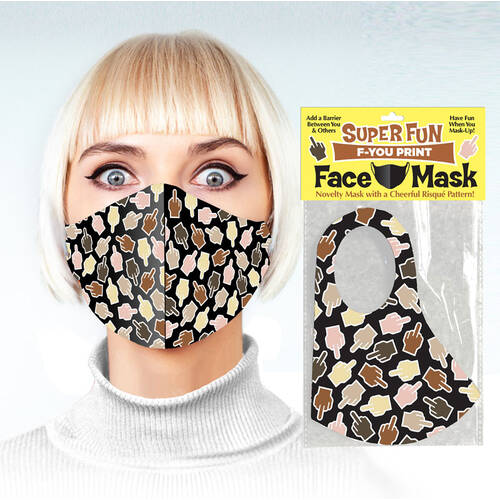 F U Finger Novelty Face Mask