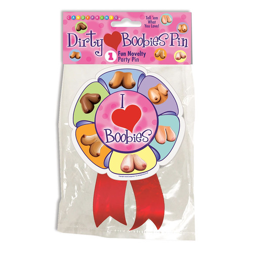 I Love Boobies Novelty Party Pin