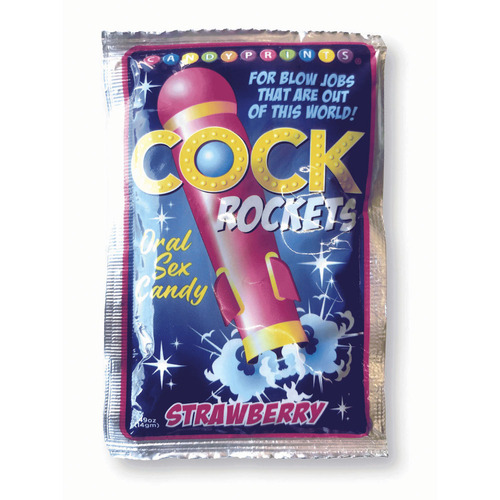 Cock Rockets - Strawberry Strawberry Flavoured Oral Sex Candy - 15 grams