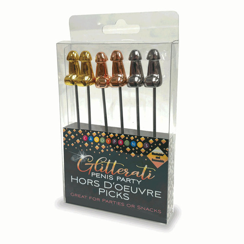 Glitterati Hors D'oeuvre Picks 6 Pack Stainless Steel 18cm Food Picks Set Of 6