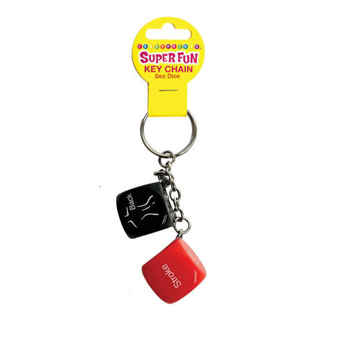 Super Fun Key Chain - Sex Dice Erotic Dice Novelty Keychain