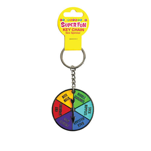 Super Fun Key Chain - Sex Spinner Naughty Spinner Novelty Keychain