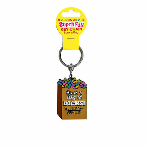 Super Fun Key Chain - Suck A Bag Novelty Keychain