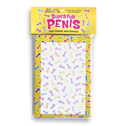 Super Fun Penis Notepad Novelty Notepad - 100 Pages