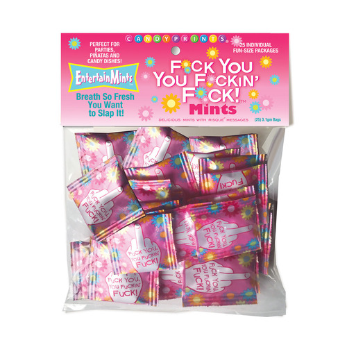 Fuck You You Fuckin Fuck! Mints Bag Of 25 Bulk Bag Of 25 Party Packs