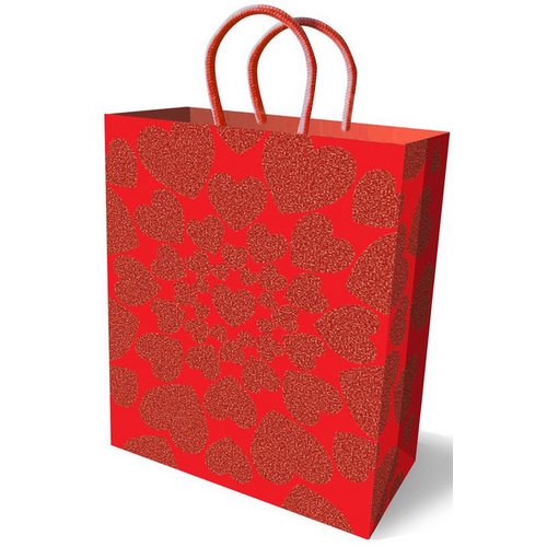 Glitter Hearts Novelty Gift Bag
