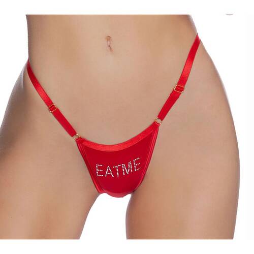 Eat Me Bling Thong Red OS