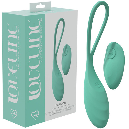 LOVELINE Passion - Green Green USB Rechargeable Vibrating Egg with Wireless Remote