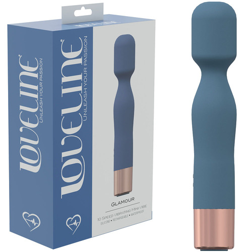 LOVELINE Glamour - Blue Blue 14.4 cm USB Rechargeable Massage Wand