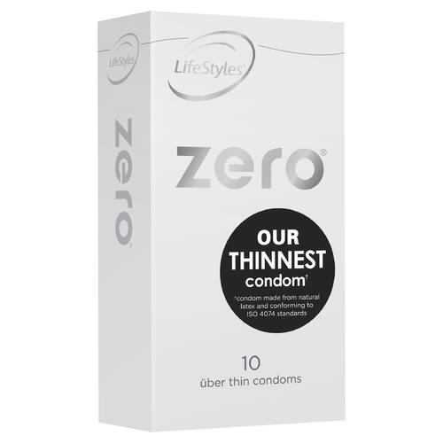 52mm LifeStyles Zero Condoms x10